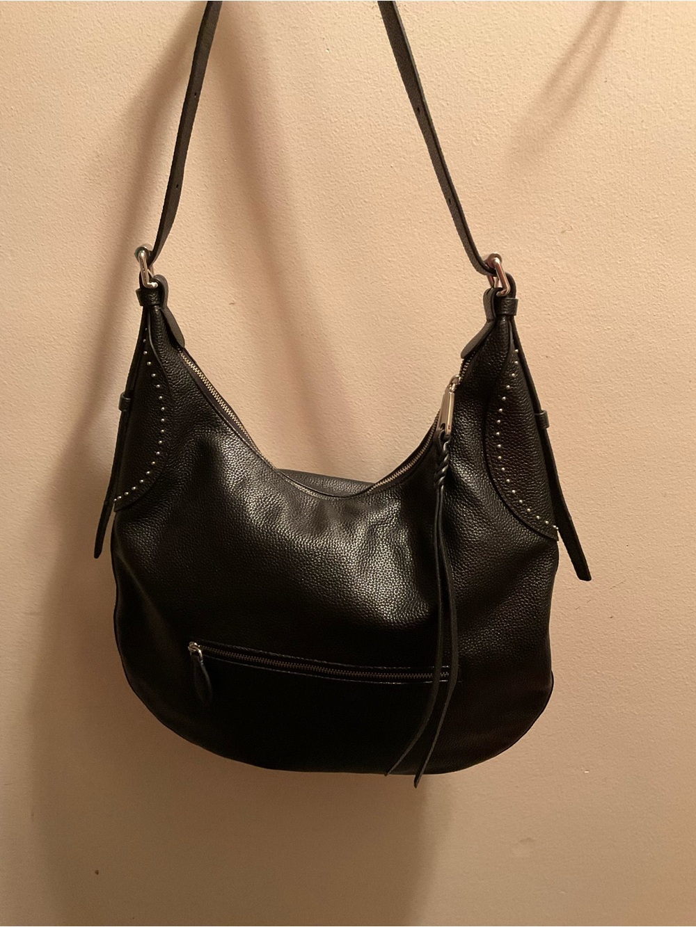 Rebecca Minkoff Phipps StuddedHobo Black NWT